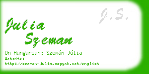julia szeman business card