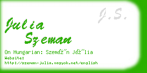 julia szeman business card